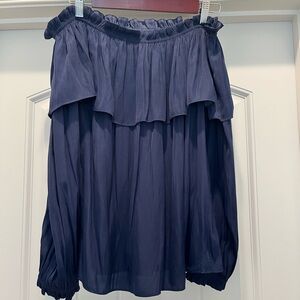 Lilly Pulitzer Navy Off-Shoulder blouse
